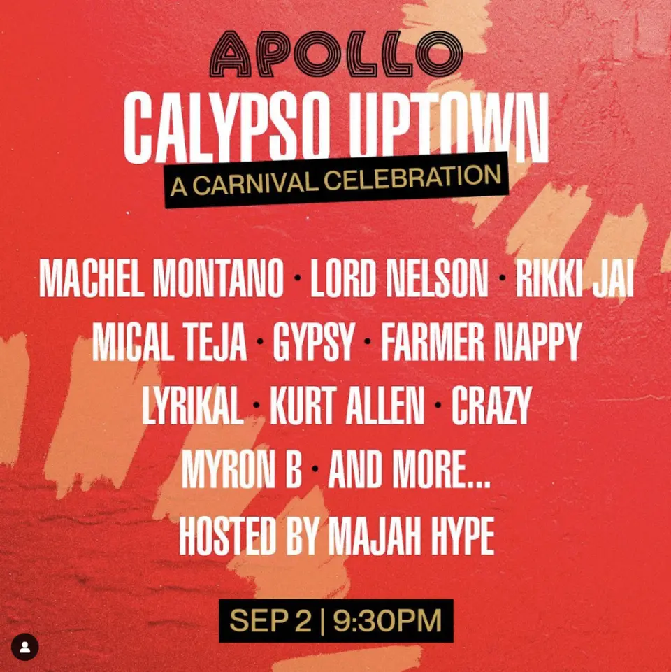 Calypso Uptown flyer or graphic.