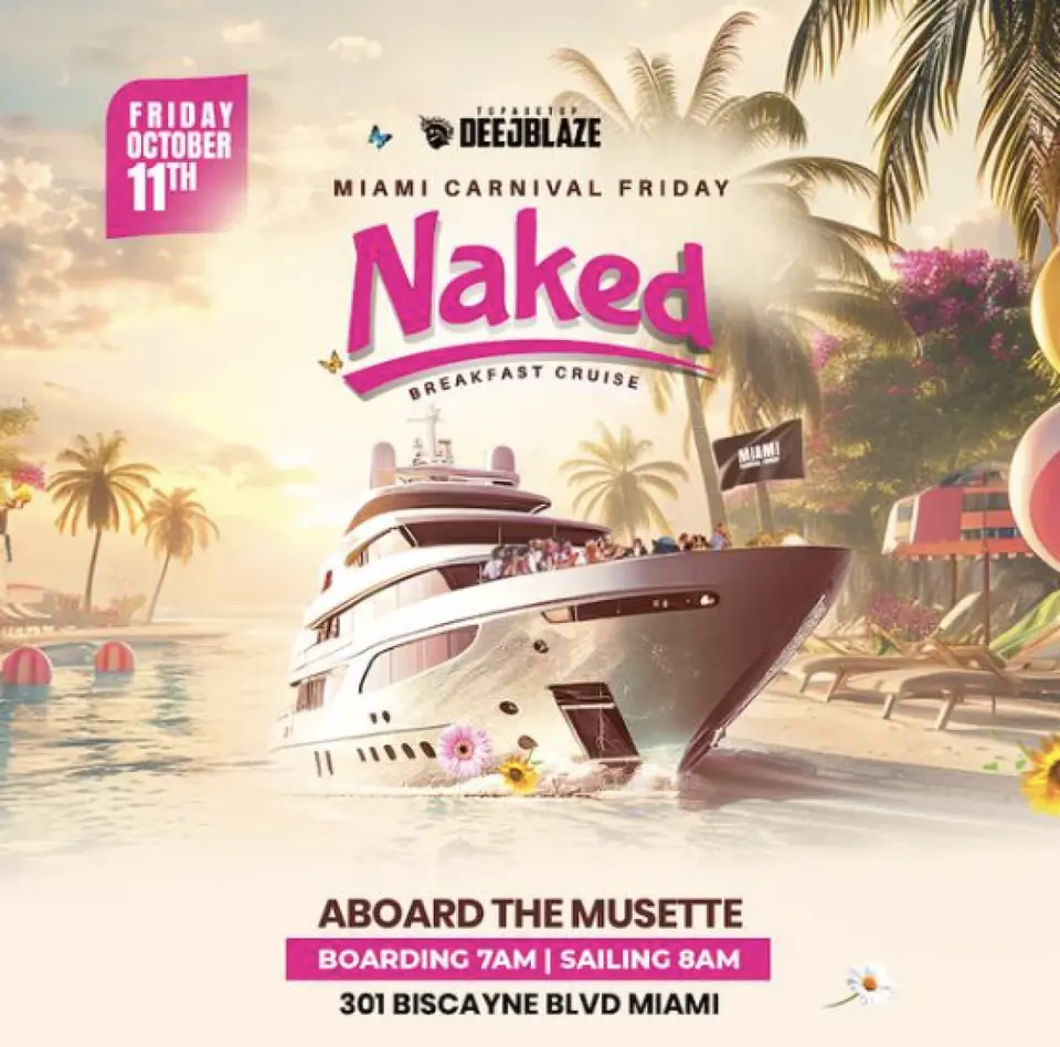 Naked Breakfast Cruise flyer or graphic.