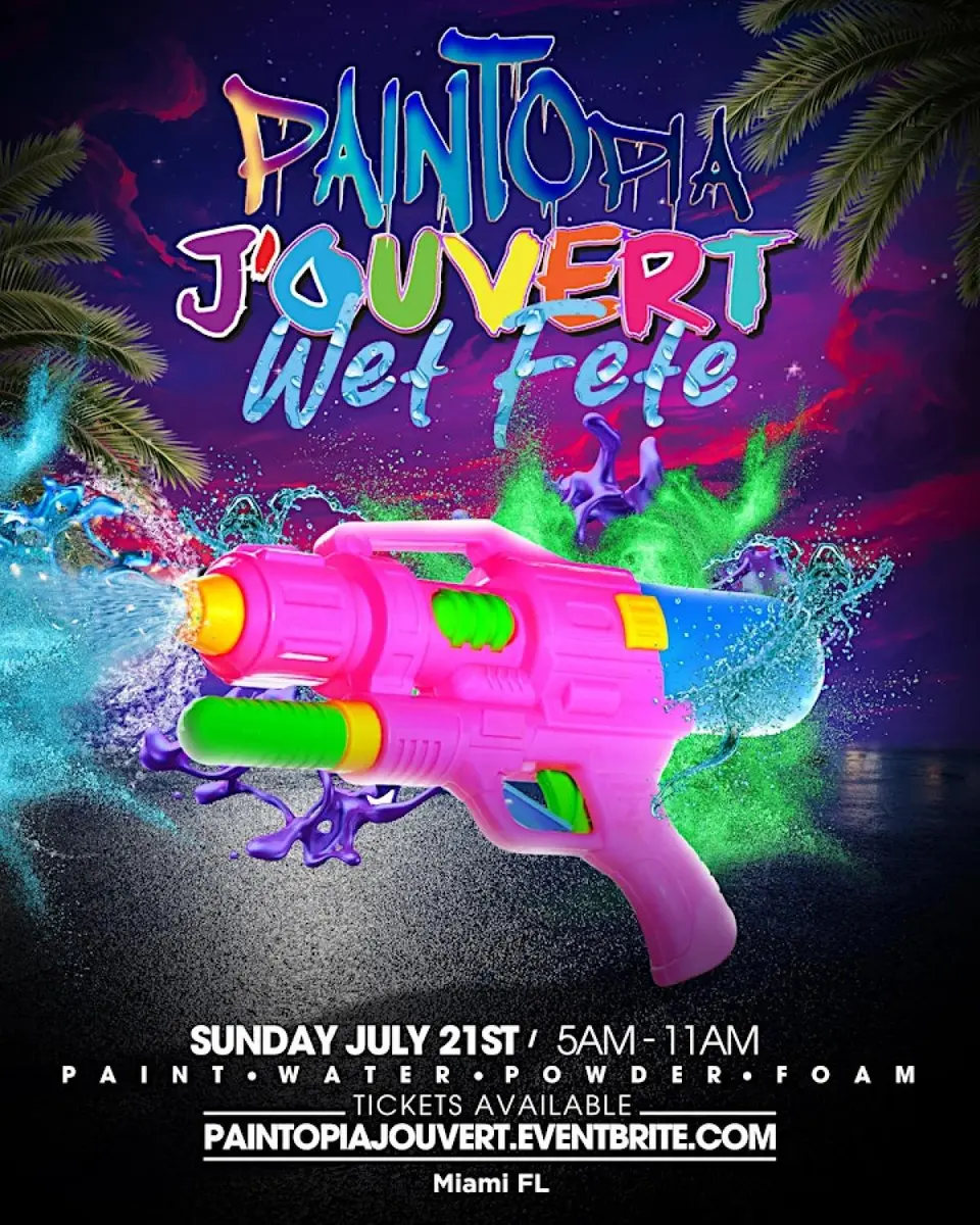 Paintopia J'ouvert / Wet Fete flyer or graphic.