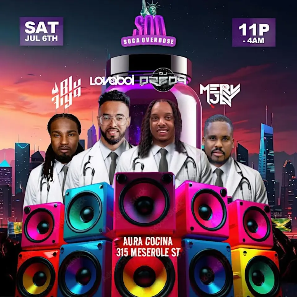 Soca Overdose Addiction flyer or graphic.