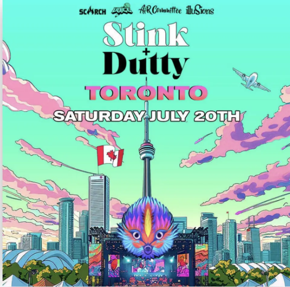 Stink + Dutty flyer or graphic.