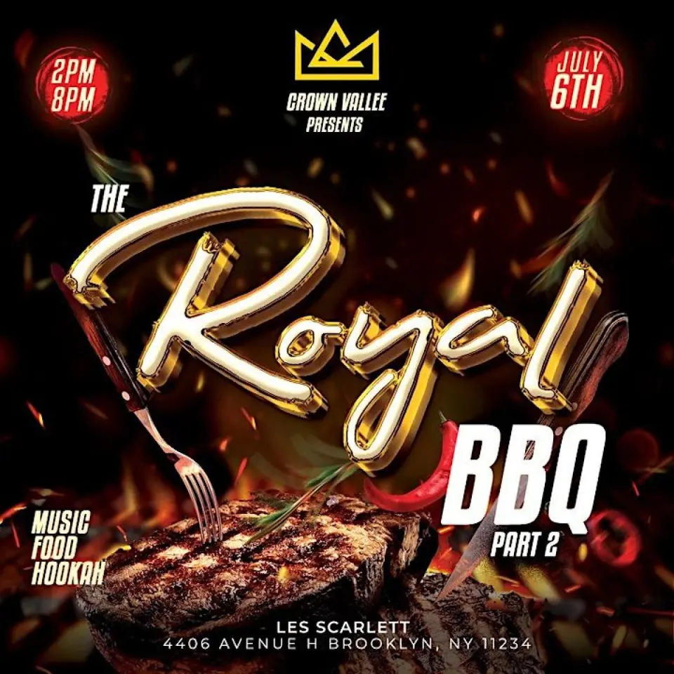 The Royal BBQ Part 2 flyer or graphic.