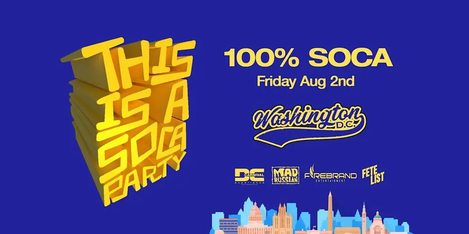 This is a SOCA Party DC flyer or graphic.