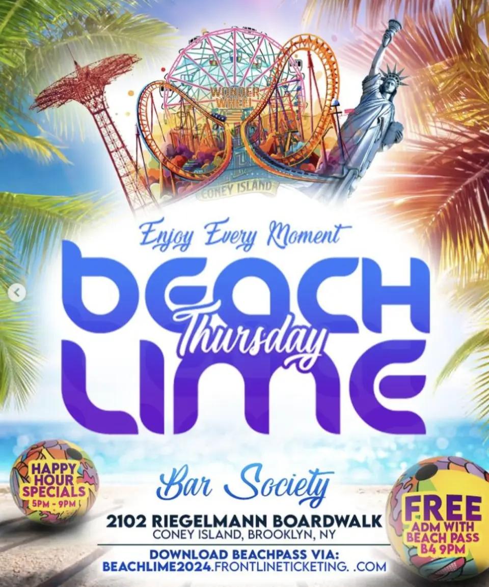 Beach Lime Thursday flyer or graphic.
