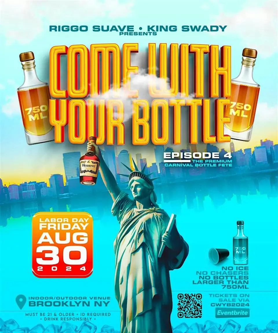 Come With Your Bottle flyer or graphic.