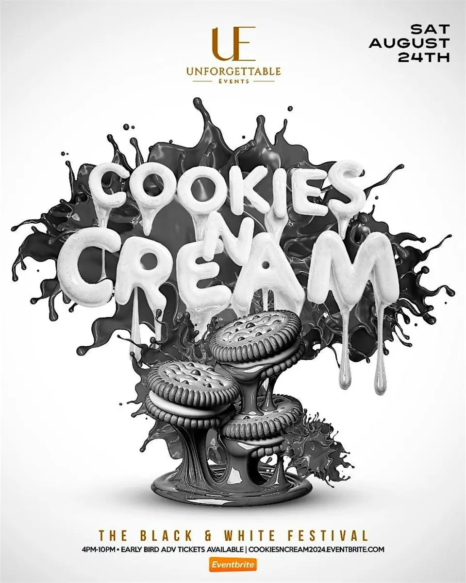 Cookies & Cream: The Black & White Festival flyer or graphic.