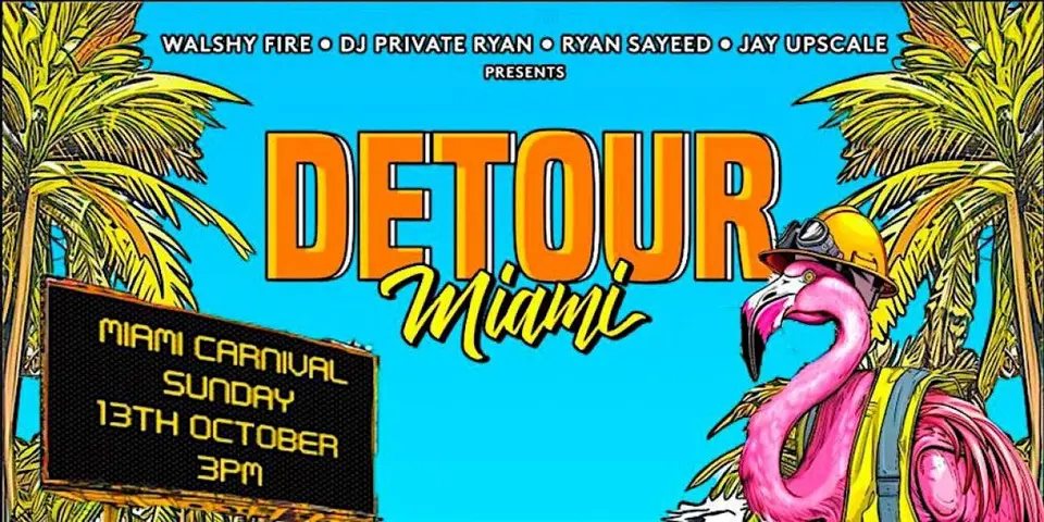 Detour! flyer or graphic.