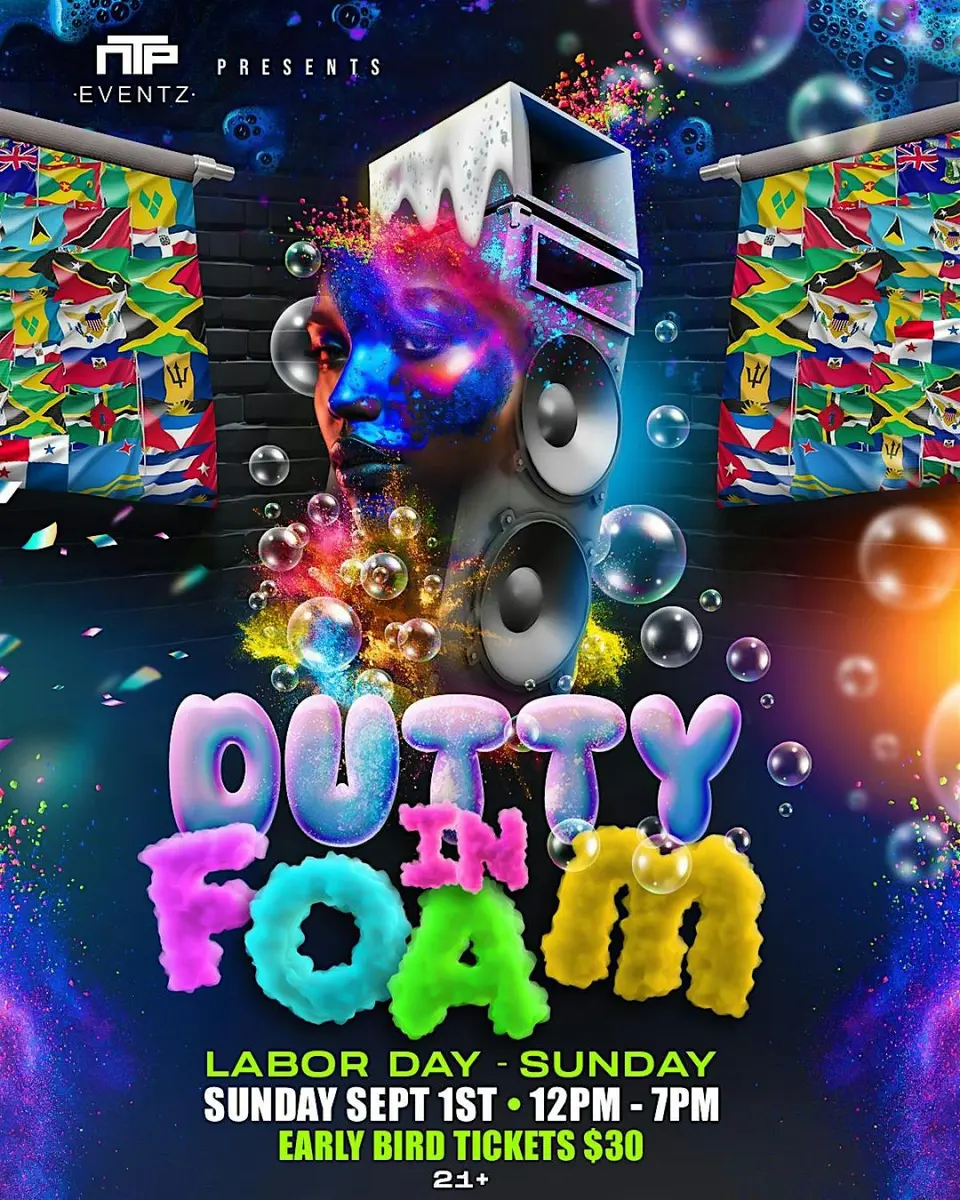 Dutty In Foam flyer or graphic.