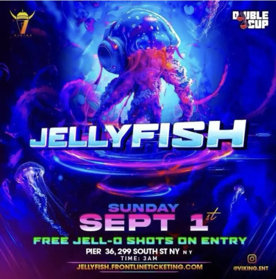 Jellyfish flyer or graphic.
