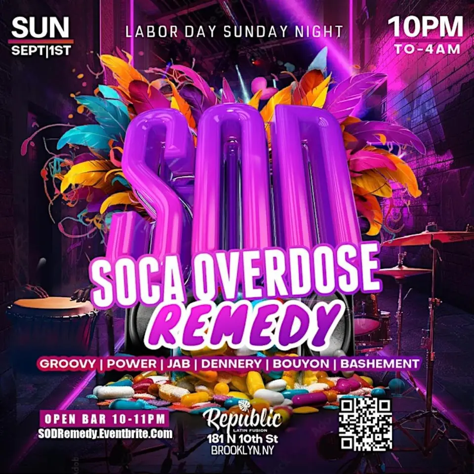 Soca Overdose Remedy flyer or graphic.