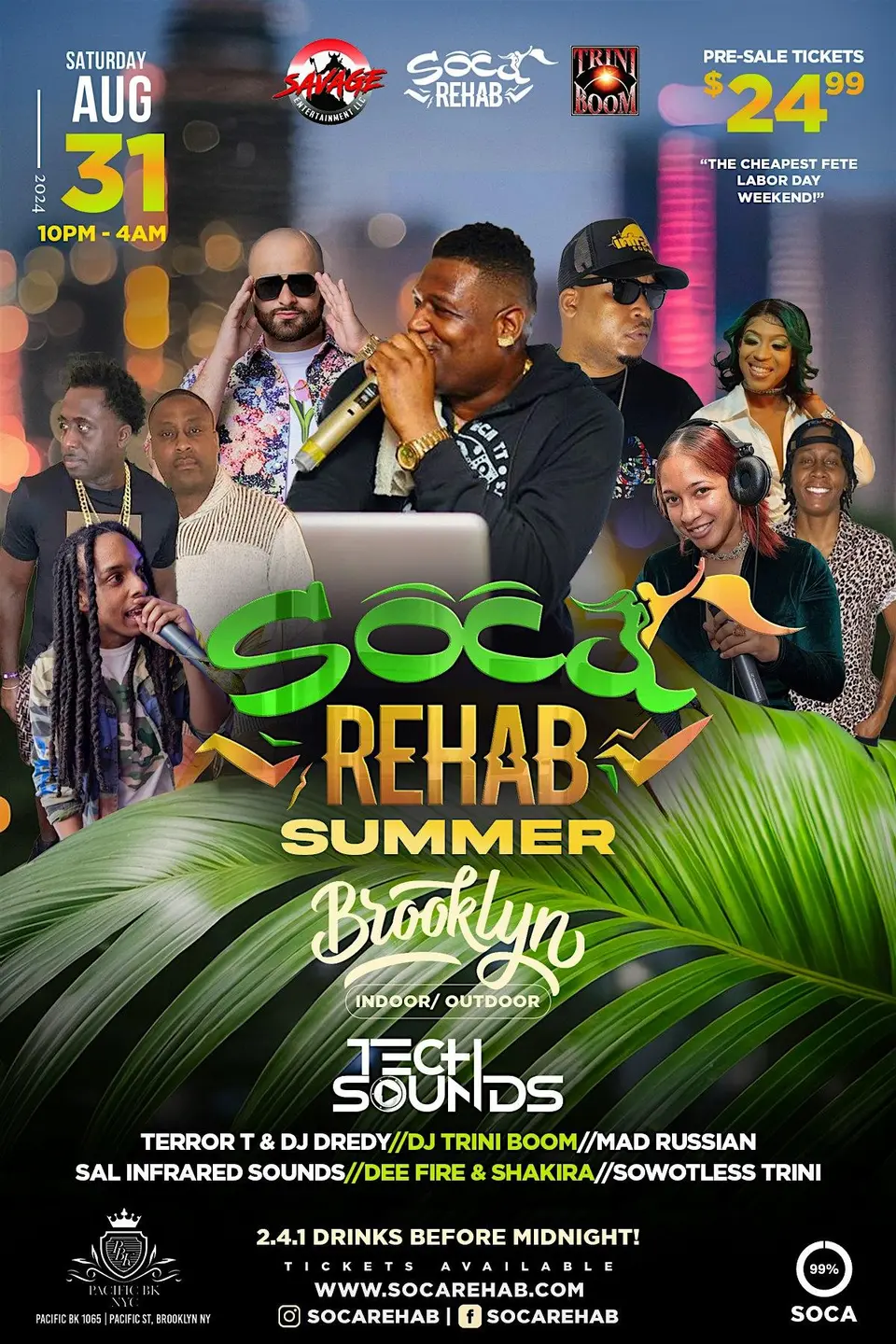 Soca Rehab Summer flyer or graphic.