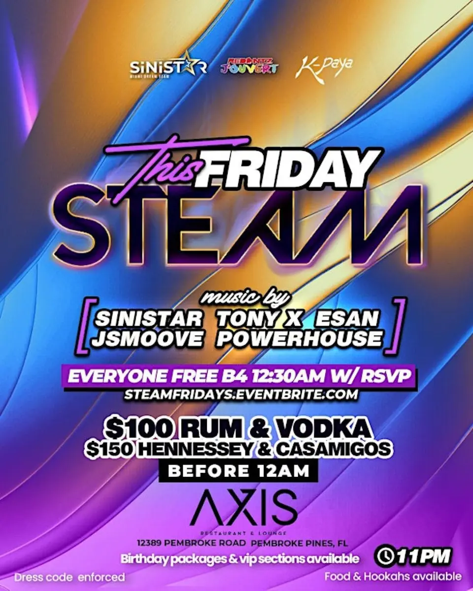 Steam flyer or graphic.
