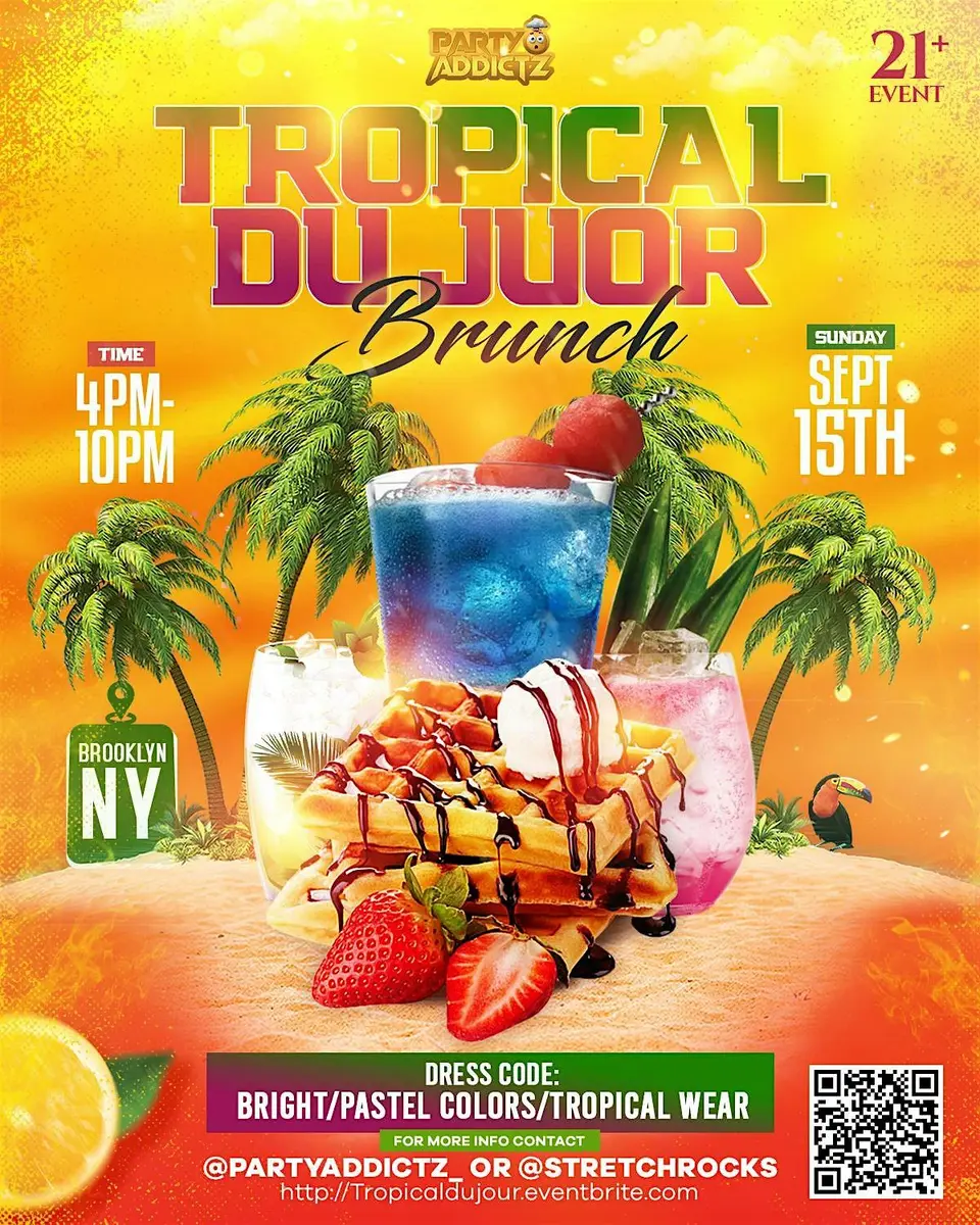Tropical Dujuor Brunch flyer or graphic.