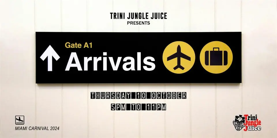 Arrivals flyer or graphic.