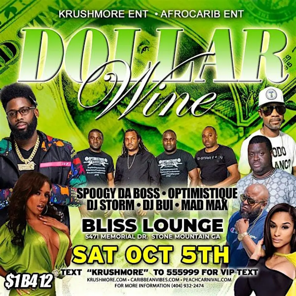 Dollar Wine  flyer or graphic.