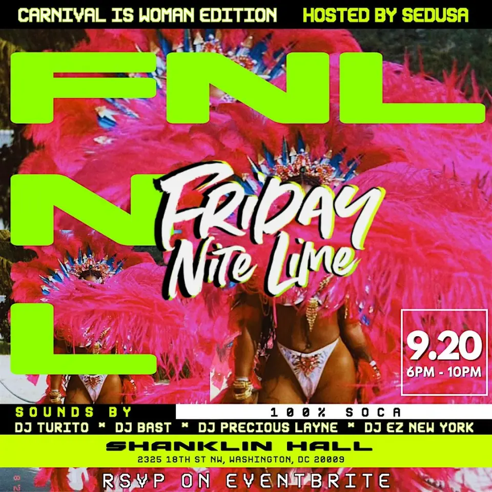 Friday Nite Lime - Carnival is Woman Edition flyer or graphic.
