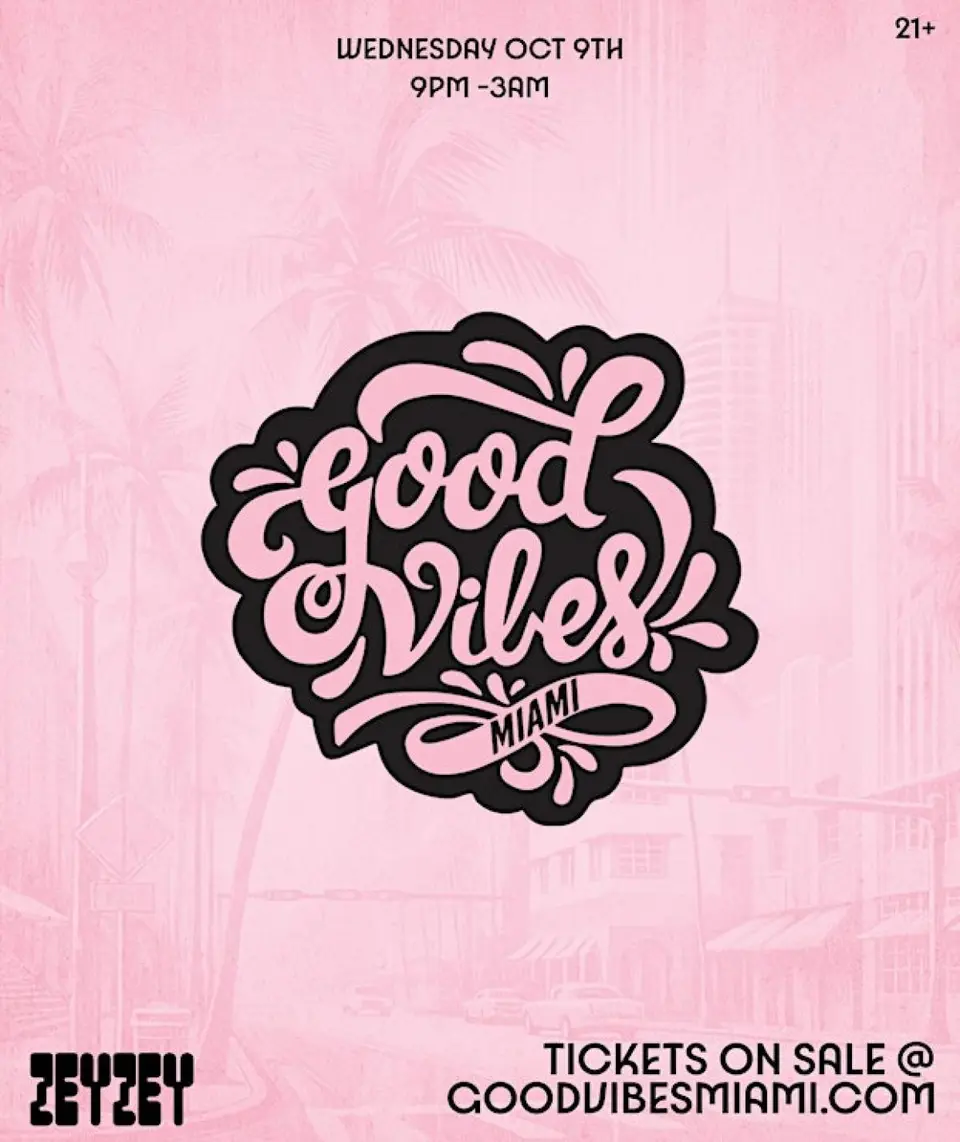 Good Vibes Miami: The Ultimate Miami Carnival 2024 Kickoff flyer or graphic.