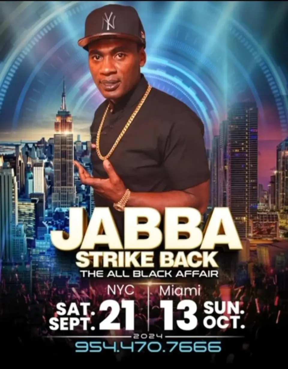 Jabba Strike Back Miami flyer or graphic.