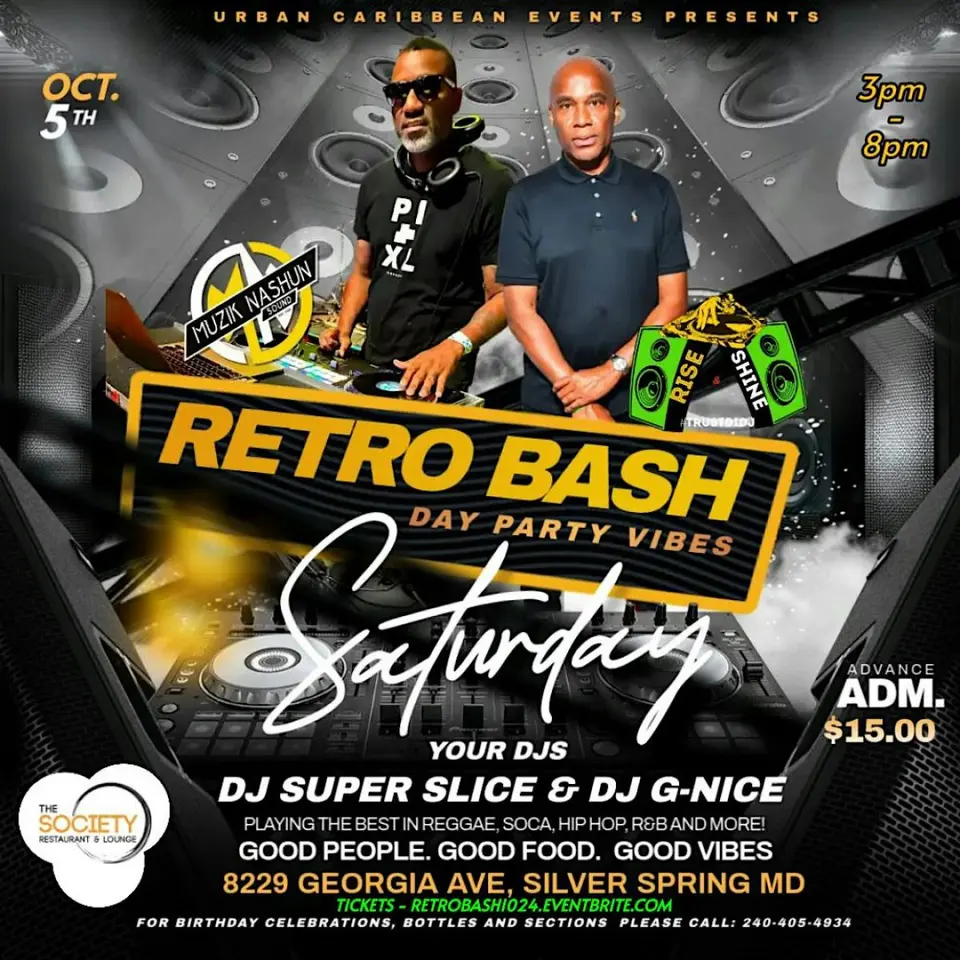 Retro Bash  flyer or graphic.