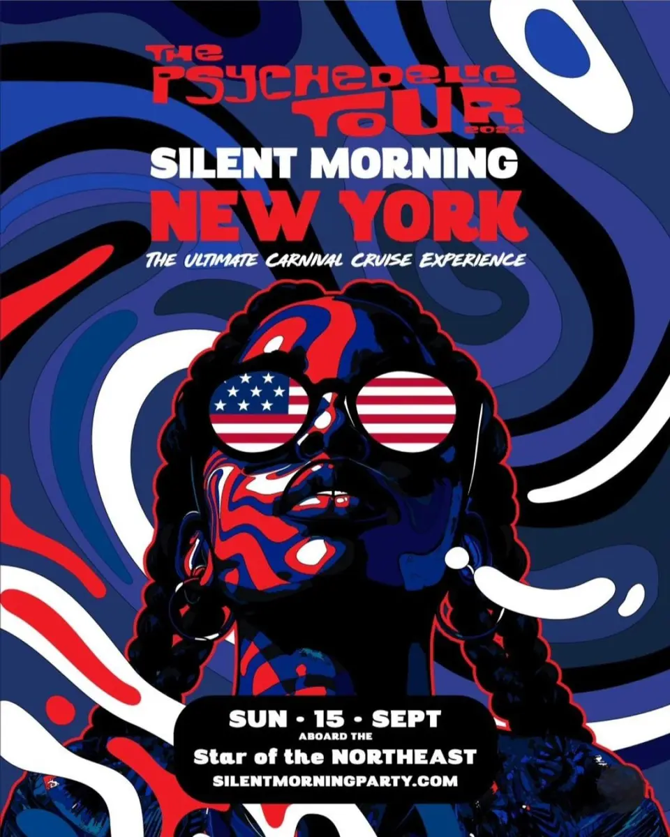 Silent Morning NYC flyer or graphic.