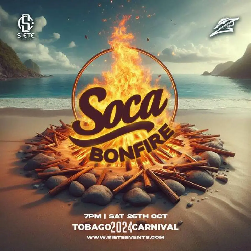 Soca Bonfire (Soca on the Beach) flyer or graphic.