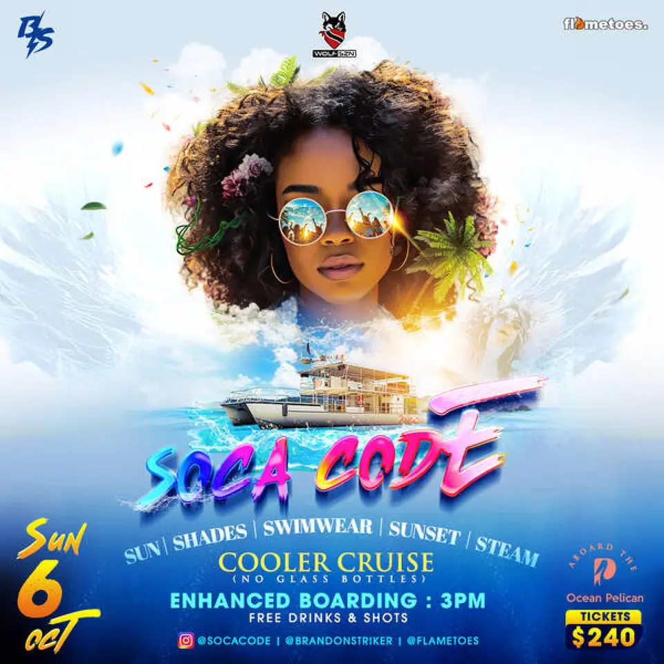 Soca Code Cooler Cruise flyer or graphic.