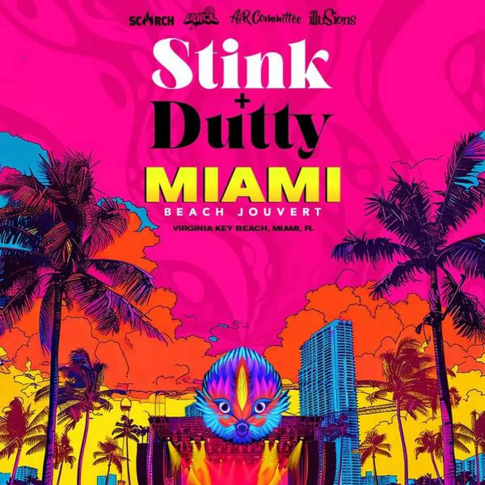 Stink + Dutty  flyer or graphic.