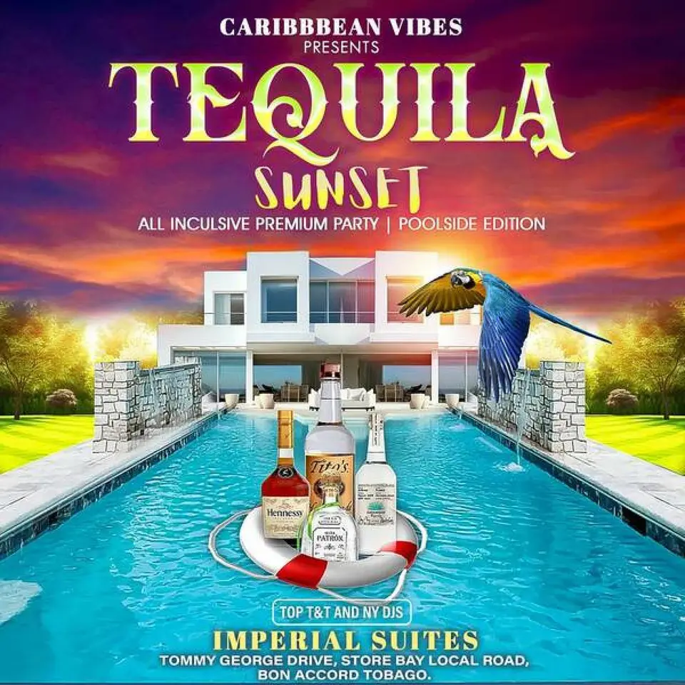 Tequila Sunset Tobago flyer or graphic.
