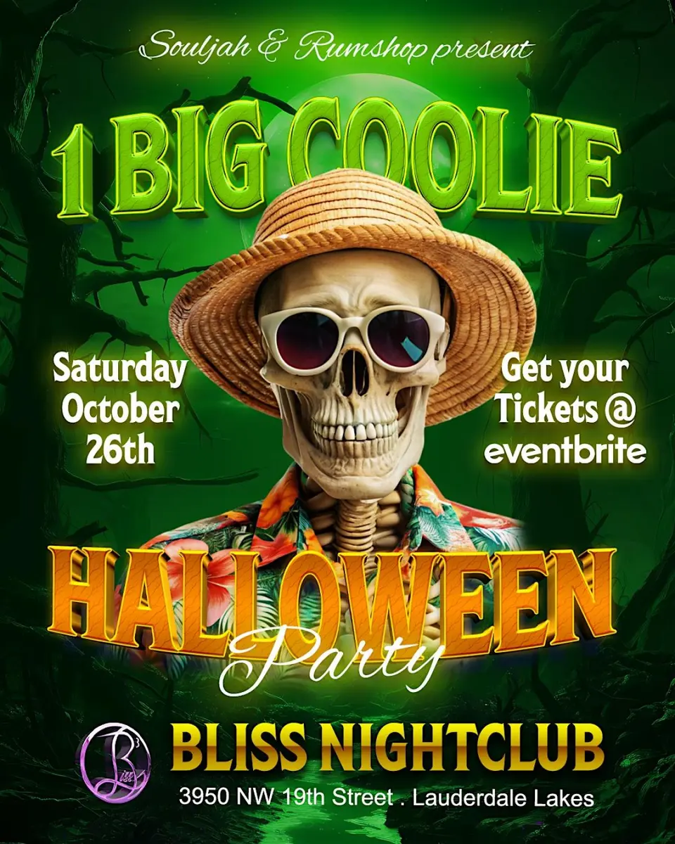 1 Big Coolie Halloween Party flyer or graphic.