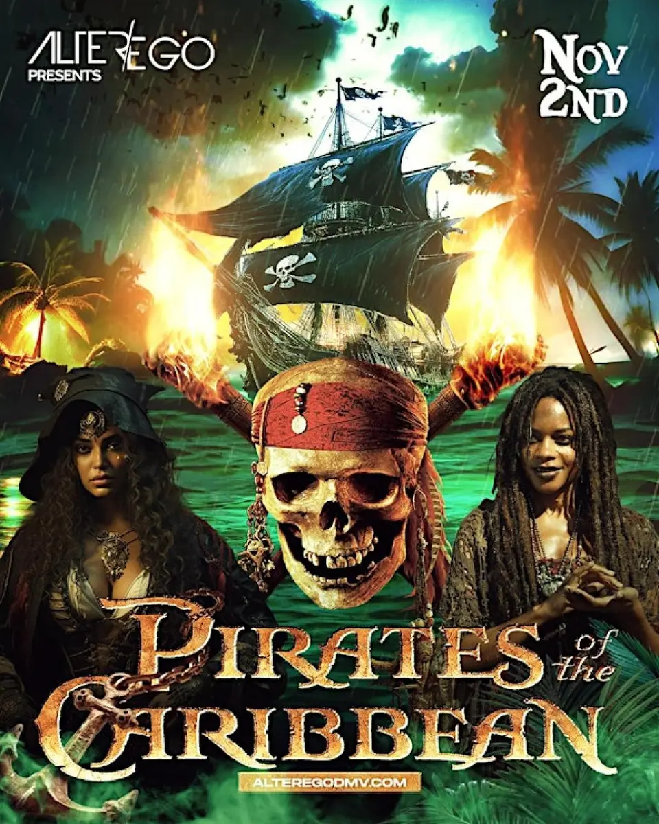 Alter Ego Pirates of the Caribbean flyer or graphic.