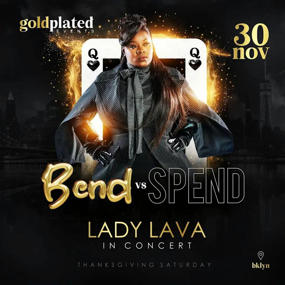 Bend vs Spend - Lady Lava Live flyer or graphic.