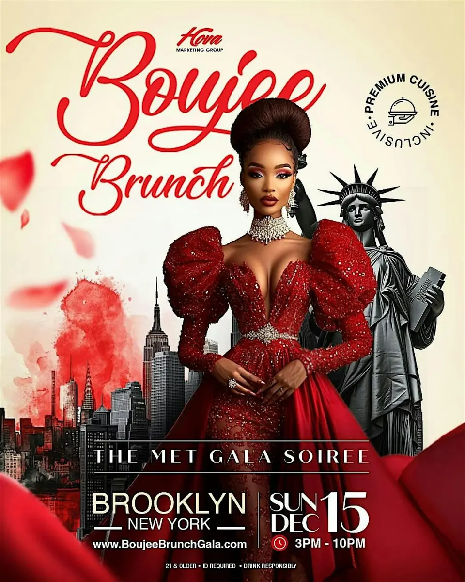 Boujee Brunch "The Met Gala Soiree" flyer or graphic.