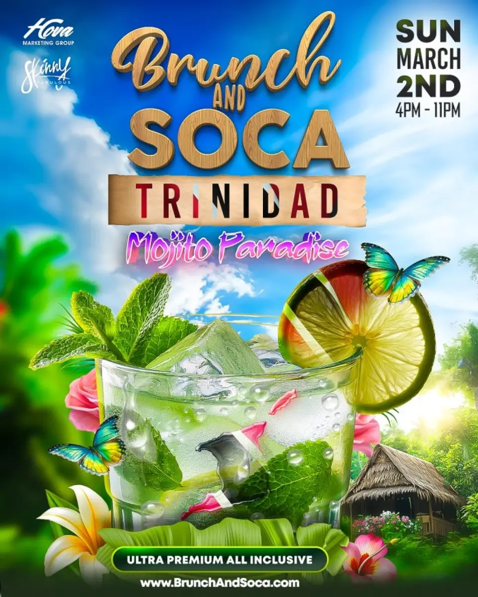 Brunch And Soca flyer or graphic.