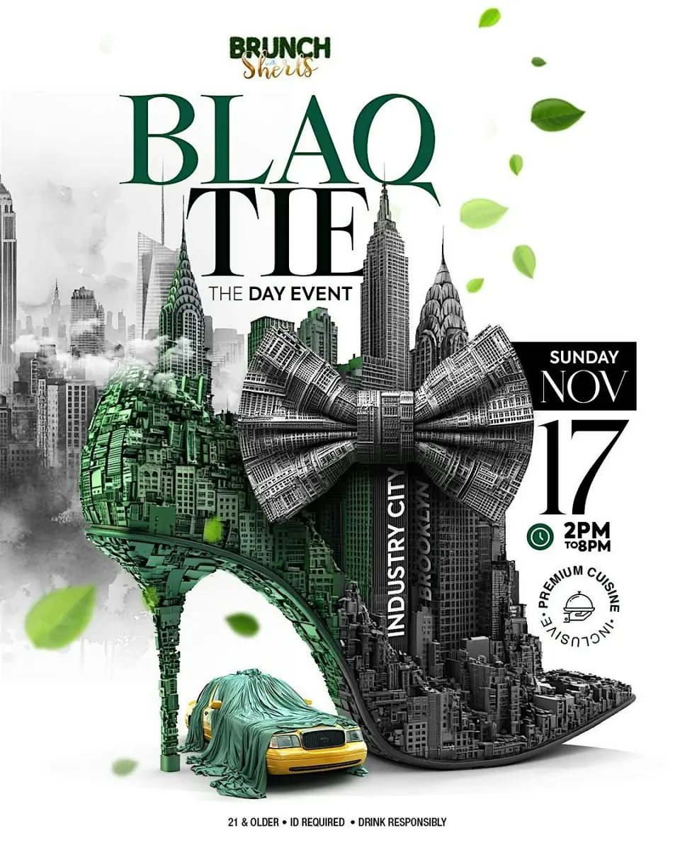 Brunch With Sherls - Blaq Tie flyer or graphic.