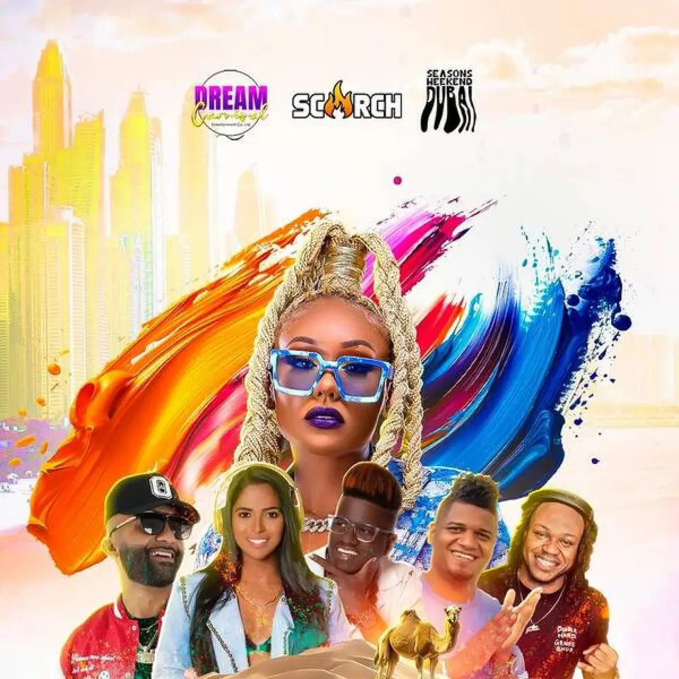 Dubai Colourland- The Jouvert Experience  flyer or graphic.