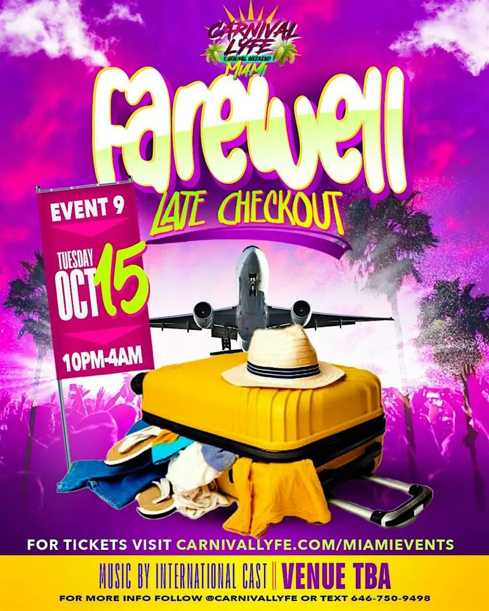 Farewell flyer or graphic.