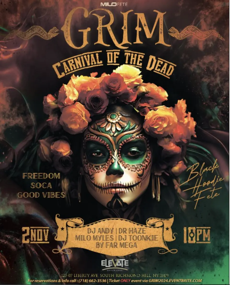 Grim flyer or graphic.