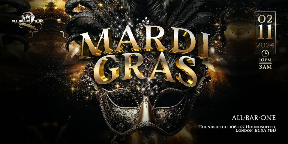 Mardi Gras flyer or graphic.