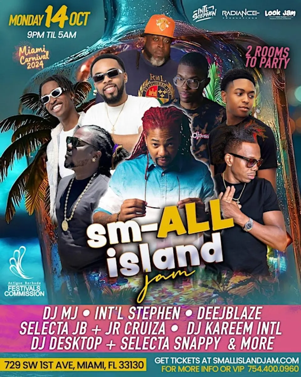smALL Island Jam flyer or graphic.