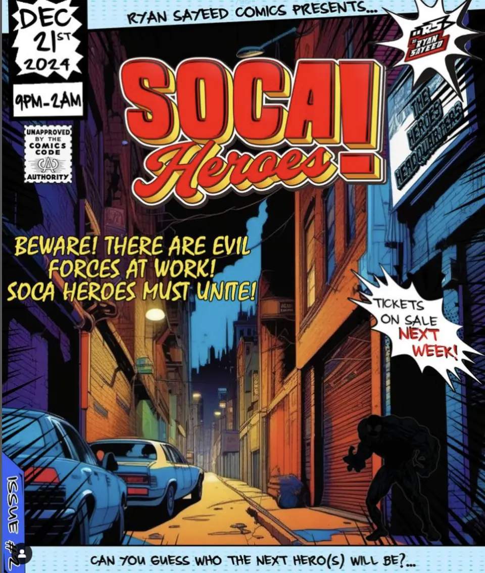 Soca Heroes  flyer or graphic.
