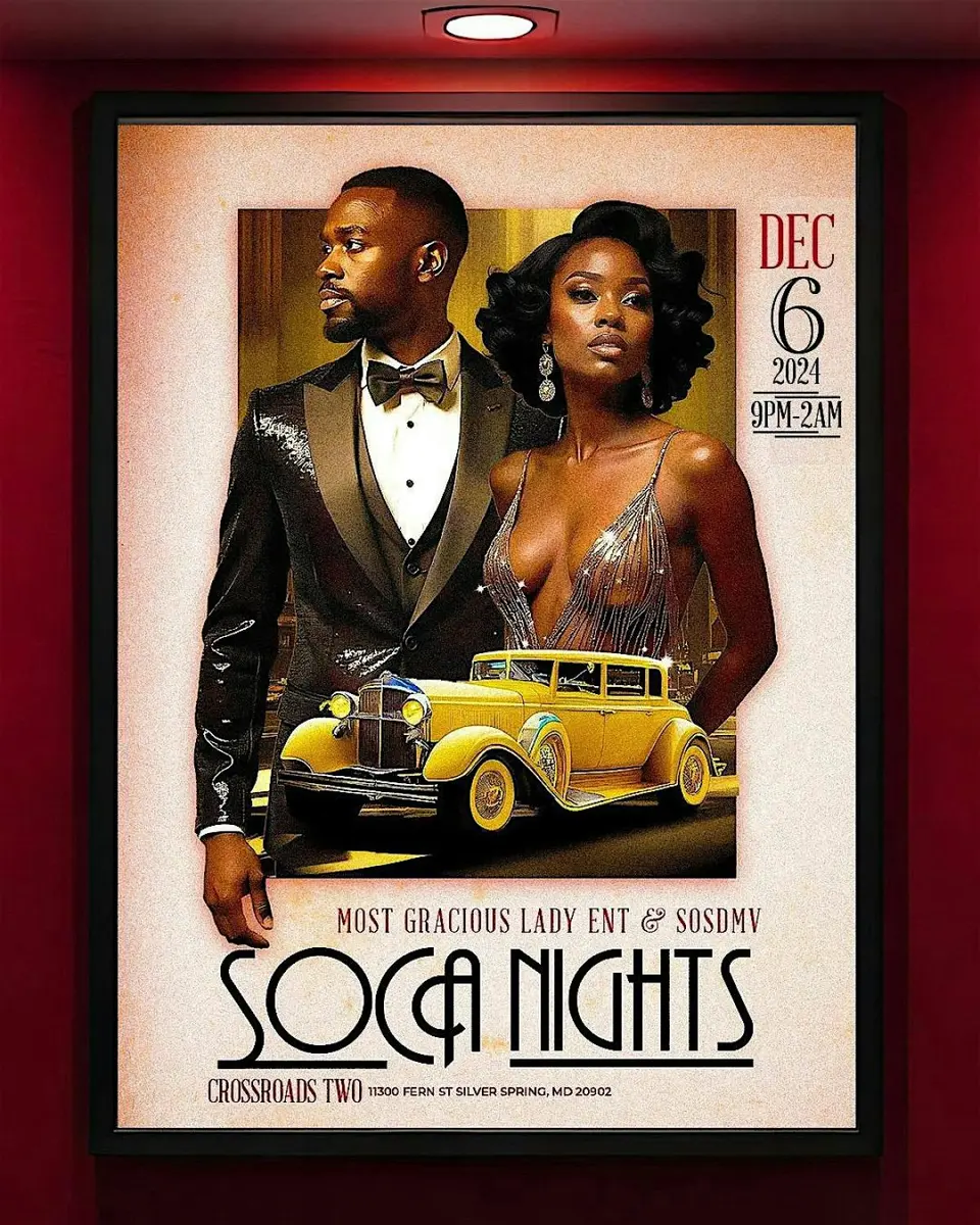 Soca Nights flyer or graphic.