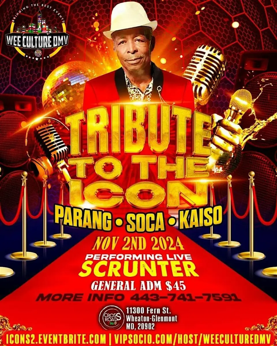 Tribute to the Icon flyer or graphic.