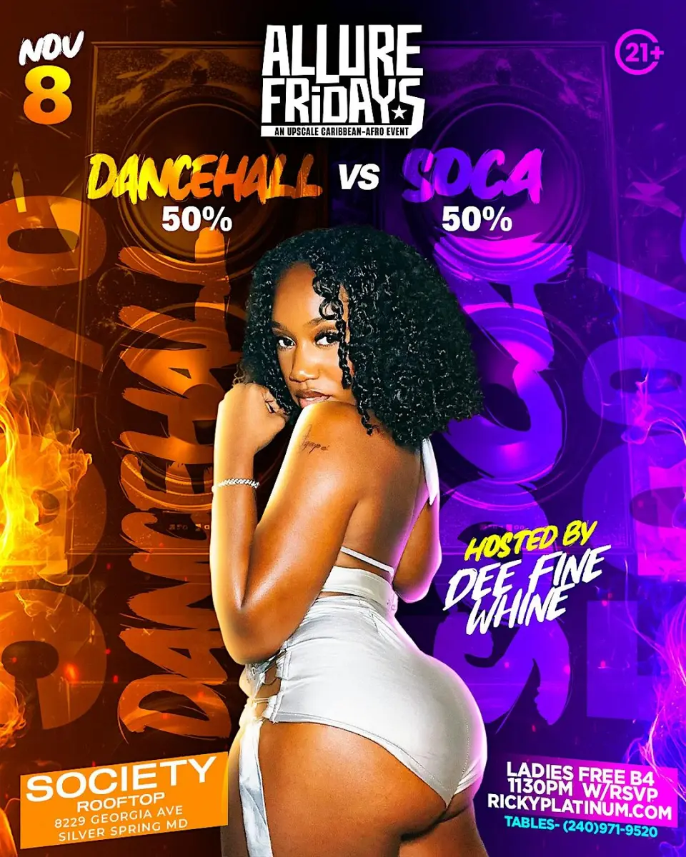 Dancehall meets Soca flyer or graphic.