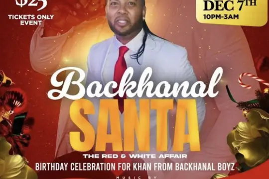 Backhanal Santa  The Red & White Affair