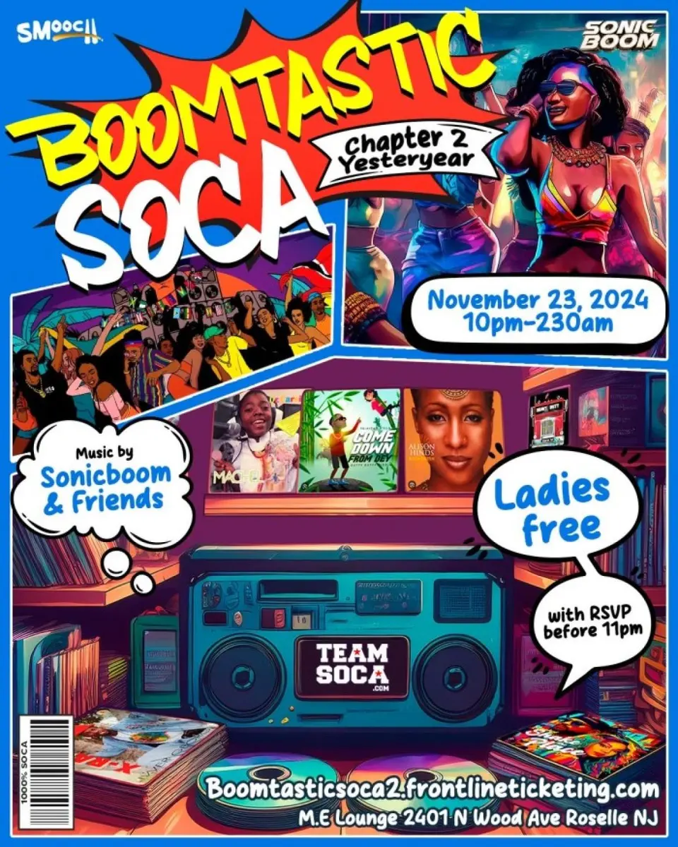 Boomtastic Soca flyer or graphic.