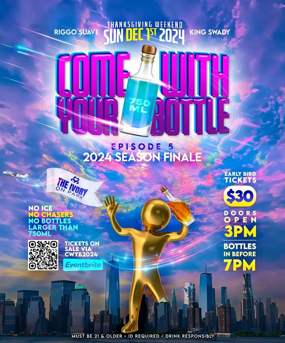 Come With Your Bottle flyer or graphic.