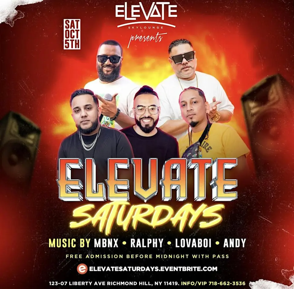 Elevate Saturdays flyer or graphic.