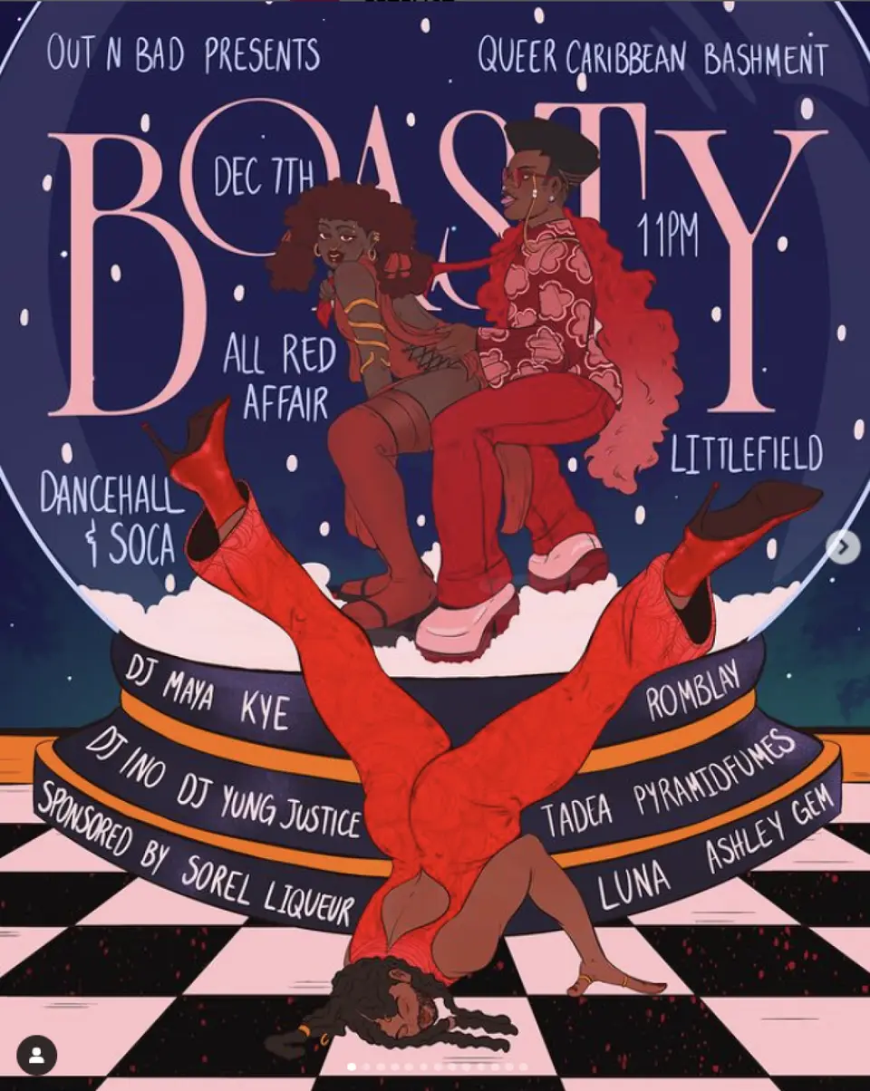 Out N Bad: Boasty flyer or graphic.