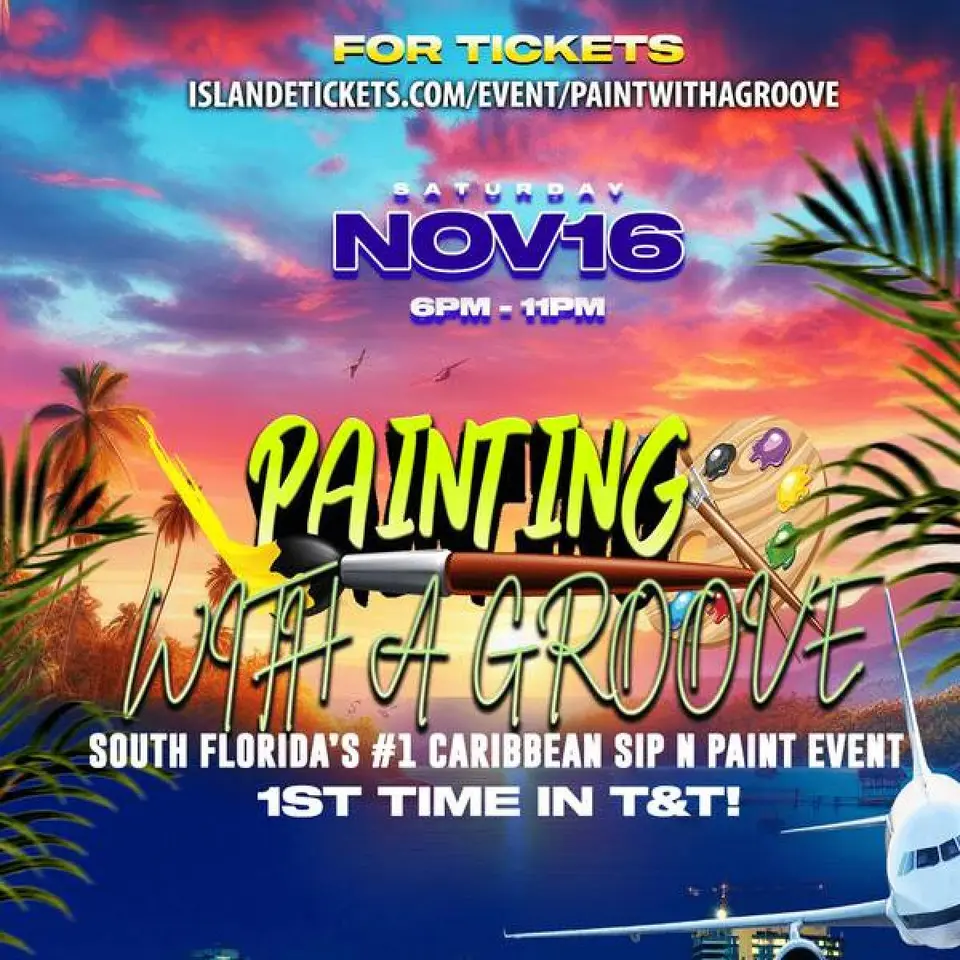 Painting With A Groove - Sip x Paint x Fete flyer or graphic.