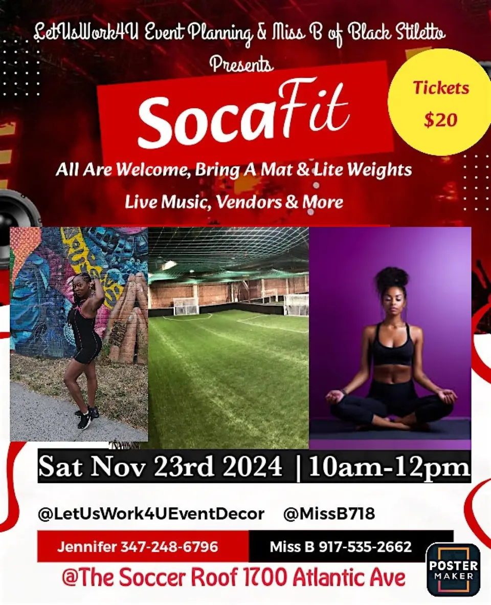 Soca Fit flyer or graphic.